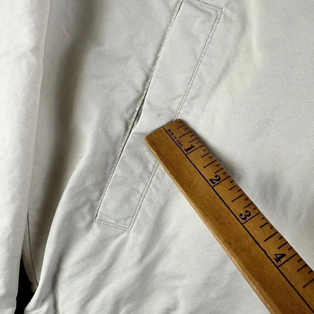 Nike Bomber Jacket Mens Large Cream Essentials Full Zip Lightweight Sportswear*